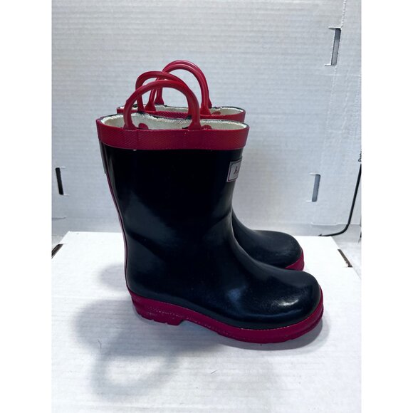 Hatley Kids Rain Boots Black Waterproof girls kids size 12 - Picture 1 of 8